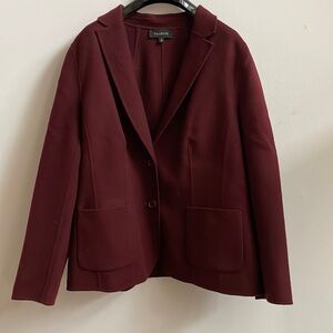 TALBOTS Wool Blend Maroon Coat/Blazer